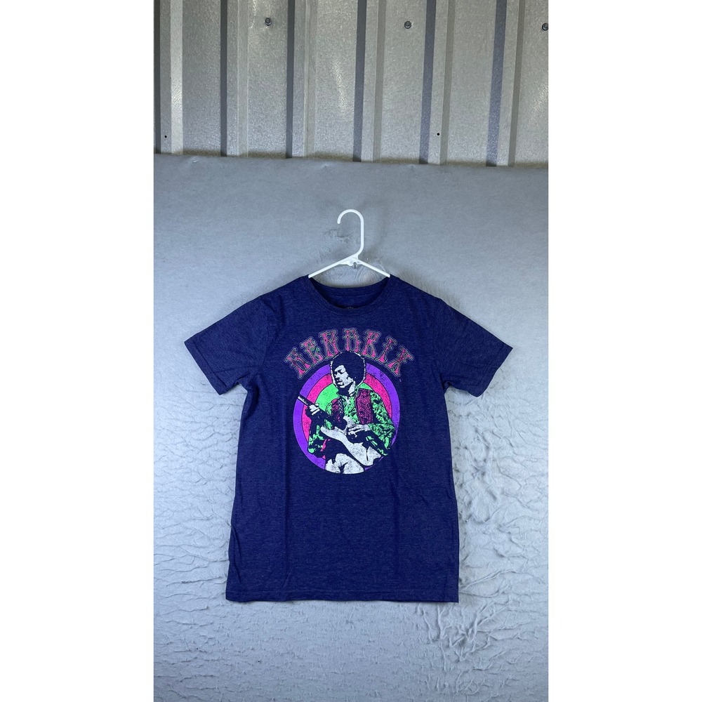 Authentic Hendrix T Shirt Mens LG 14/16 Purple Excellent Graphic Rock Tee